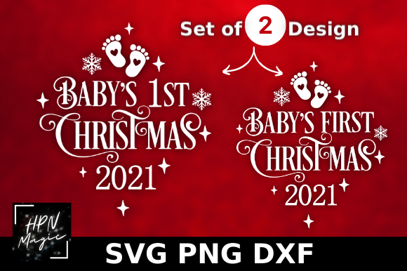 Baby's First Christmas Ornaments Illustrations