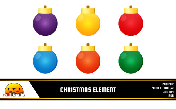 Christmas Ball Elements Illustrations for Branding and Marketing
