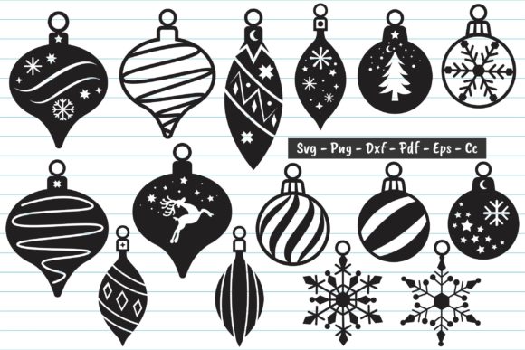 Christmas Ball Svg Bundle for Embroidery Projects