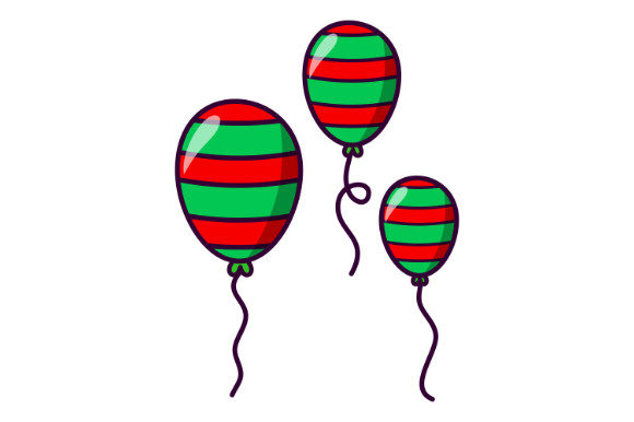 Christmas Balloons Illustration Review for Branding and Marketing
