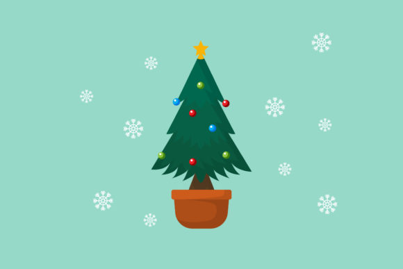 Christmas Beauty Tree Illustration for Blog and Website Design