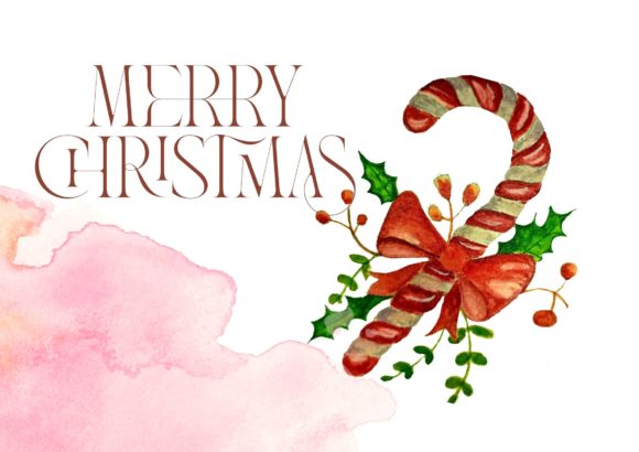 Christmas Candy Watercolor Clipart for Festive Illustrations