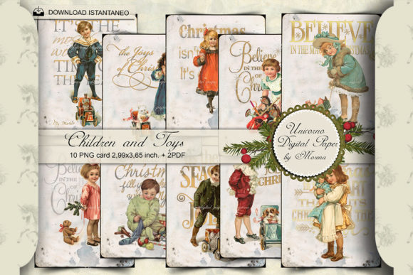 Christmas Children and Toys Labels Embroidery Design Review