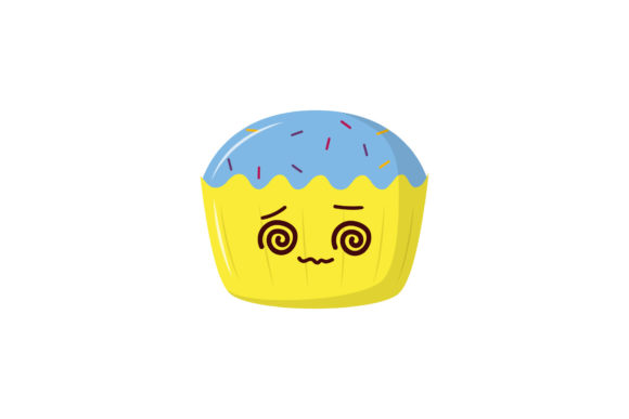 Christmas Cute Cupcake Kawaii Illustration for Branding