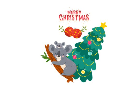 Christmas Cute Koala Illustration for Blog and Web Design