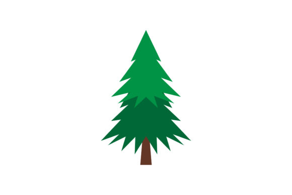 Christmas Green Tree Design Illustrations for Branding