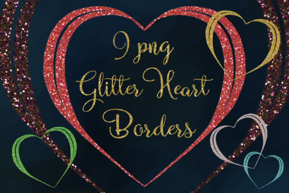 Christmas Heart Border PNG Heart Frame Illustrations