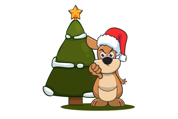 Christmas Kangaroo Concept Design Art for Local Branding