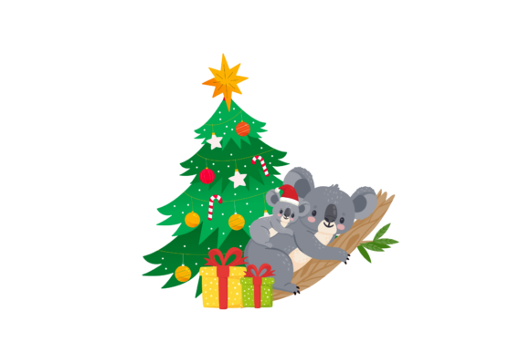 Christmas Koala Design Illustration for Local Branding