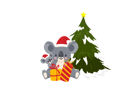 Christmas Koala Illustration Xmas Review