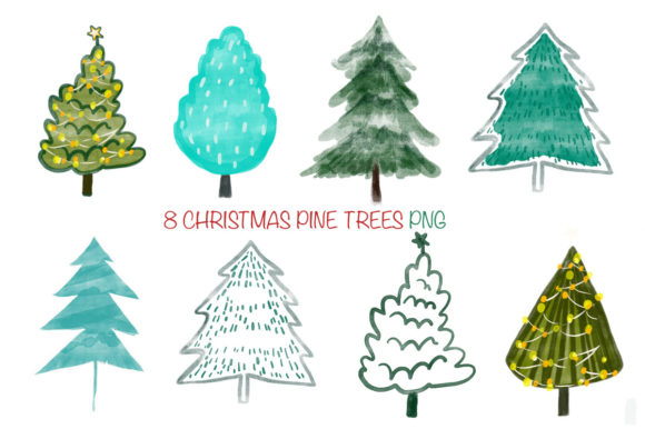 Christmas Pine Tree Element Watercolour Illustration Review