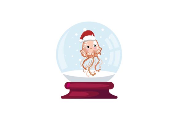 Christmas Souvenir Animal Snow Globe Embroidery Design