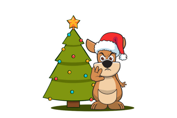 Christmas Tree Kangaroo Concept Design Illustrations
