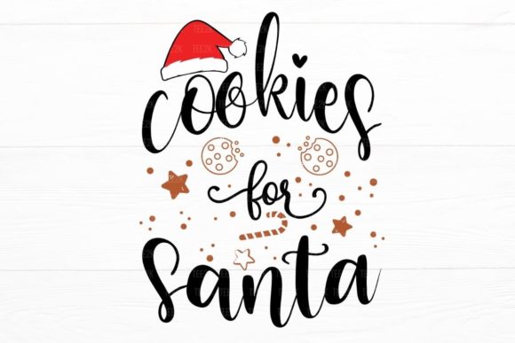 Cookies for Santa Christmas Plate Illustration