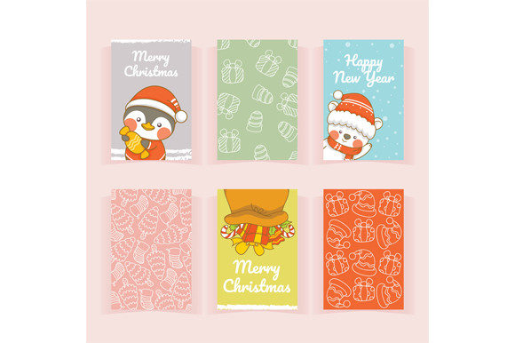 Cute Christmas Card Illustrations for Festive Web Design