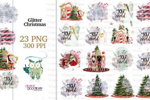 Glitter Christmas Sublimation Background for Editorial Use