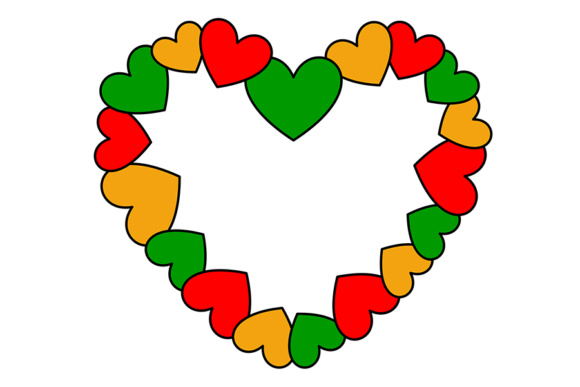 Heart Frame in Christmas Theme Illustrations