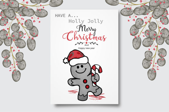Merry Christmas Teddy Bear Illustration