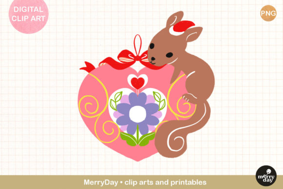 Squirrel Christmas Ornament Illustration for Holiday Design