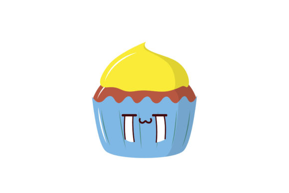 Sweet Cupcake Kawaii Christmas Illustrations